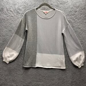 Mazik Women's Medium Sweater Modern Color Block Minimalist Soft Warm Comfortable